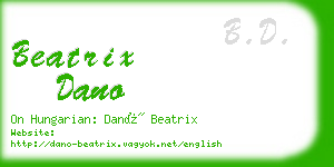 beatrix dano business card